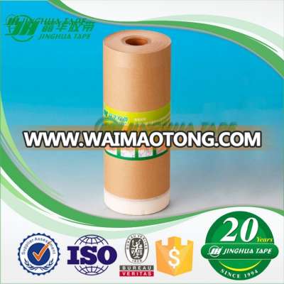 Alibaba China Manufacturer Partly Self Adhesive Auto Painting Masking Kraft Paper